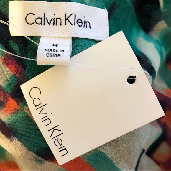 Calvin Klein-Multicolored sleeveless layered top M - Picture 8 of 8